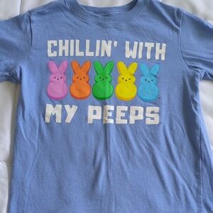 Kids "Chillin' With My Peeps" Graphic Tee - Light Blue